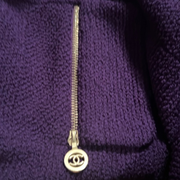 CHANEL Vintage 1990's Purple Skirt/Suit Set Wool & Silk 44EU - Picture 9 of 13